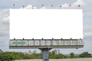 Blank Billboard Template in Bangkok, Thailand