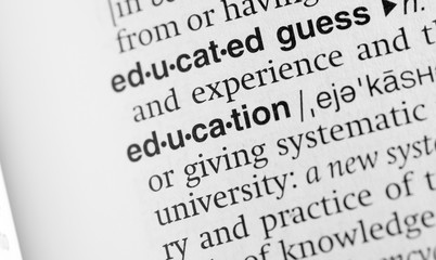 Obraz premium A close up of the word education from a dictionary