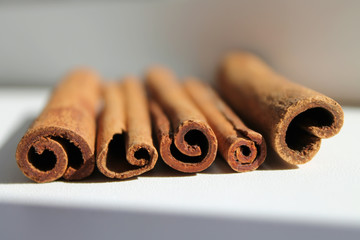 cinnamon sticks from the end, daylight