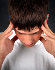 Fototapeta premium Man feel Headache