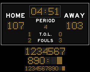 Fototapeta premium Basketball LED scoreboard