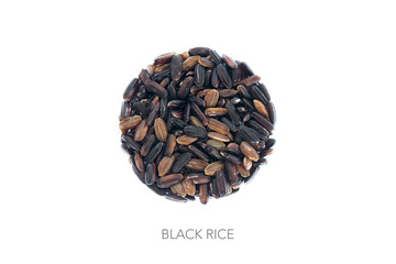 Food circle round black rice
