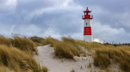 Stormy Weather - Lighthouse at List - Sylt, Germany