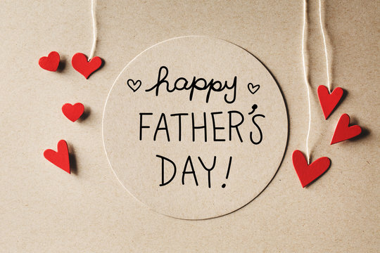 Happy Fathers Day message with small hearts