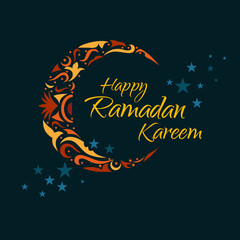 Happy Ramadan Kareem, greeting background vector illustration