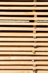 Building materials for sale outside on the basis of the building