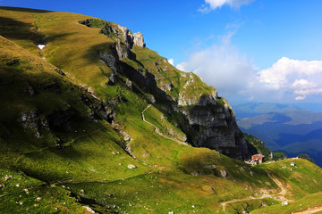 Alpine landscape in Bucegi Mountains, Romania, Europe