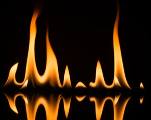 fire on black background