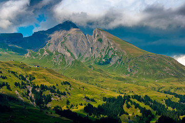 Fototapeta na wymiar Swiss mountains - Bernese Alps in summer, Switzerland, Berner Oberland