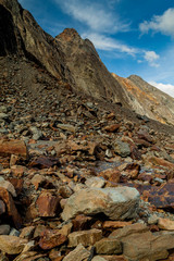 Rocky mountain in Tierra del Fuego, Argentina