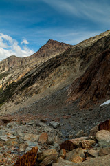 Fototapeta premium Rocky mountain in Tierra del Fuego, Argentina