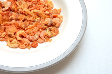 dried shrimp in dish
