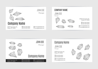 Set of business card templates