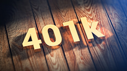 Word 401k on wood planks