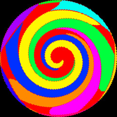 Fototapeta na wymiar Round Swirl, colored