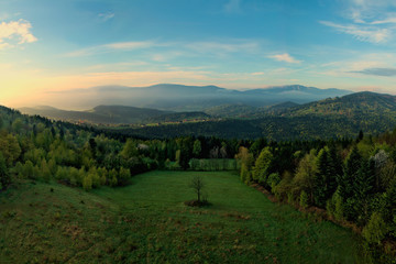 Fototapeta premium BEautiful background - sunrise in mountain.