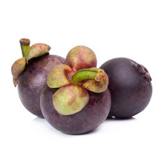 mangosteen isolated on white background