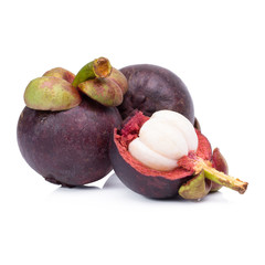 mangosteen isolated on white background