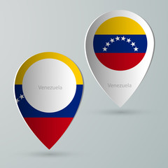 paper of map marker for maps venezuela
