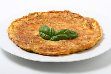Frittata con fiori di zucca e basilico © giovanniluca
