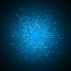 technology abstract. blue version.