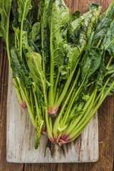 Fresh wild spinach