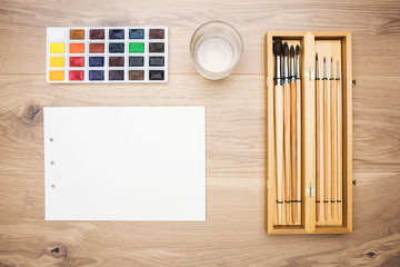 Fototapeta premium Drawing tools top