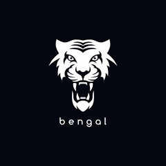 bengal white tiger logotype