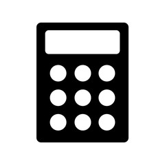 calculator icon black on white background