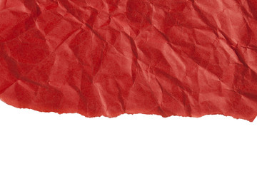 red crumpled paper