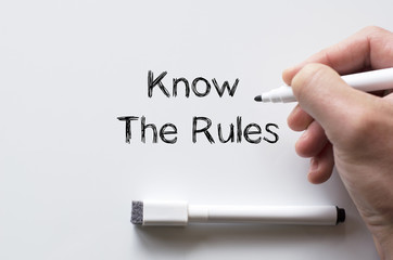 Know the rules written on whiteboard