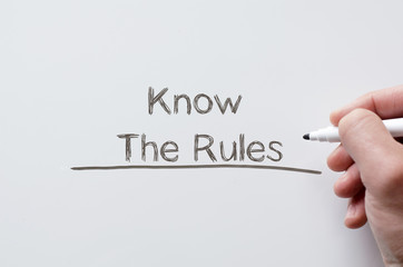 Know the rules written on whiteboard