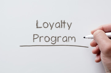 Fototapeta premium Loyalty program written on whiteboard