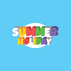 Summer holiday retro cartoon theme