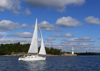 Fototapeta premium Segelyacht vor Kapellskär
