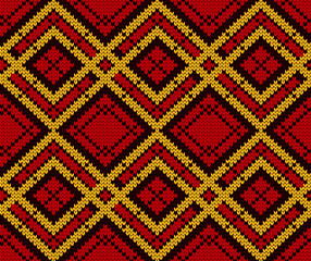 Seamless knitting vector pattern