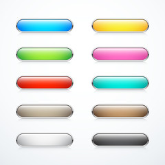 Set of rounded buttons
