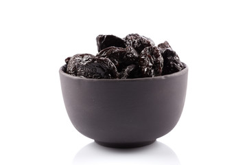 Dried plum - prunes isolated