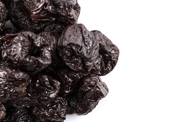 Dried plum - prunes isolated