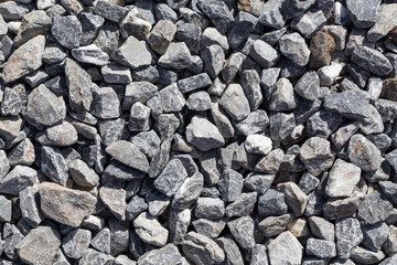 Crushed grey stones