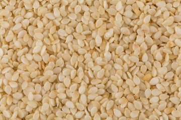 Closeup of lots of sesame seeds