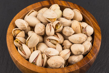 Pistachio nuts in bowl