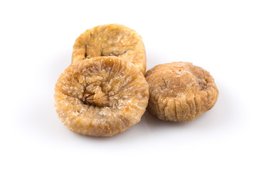 Dried Figs on white background