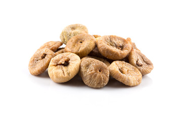 Dried Figs on white background