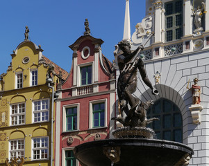 Obraz premium Neptunbrunnen in Danzig