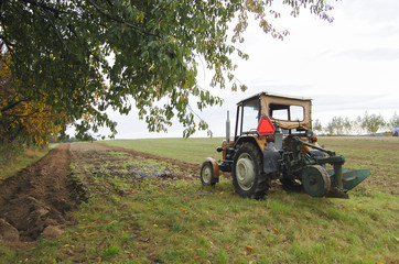 Tractor Plowing