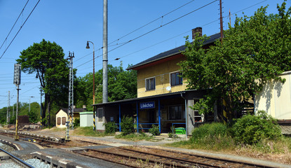 Naklejka premium Libechov station in central Bohemia