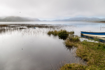 Cucao lake in Chiloe national park, Chile