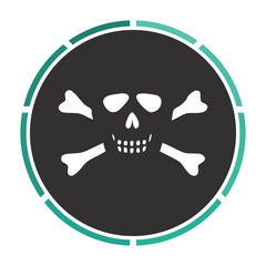 Skull crossbones computer symbol