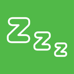 zzz sleeping night sign icon